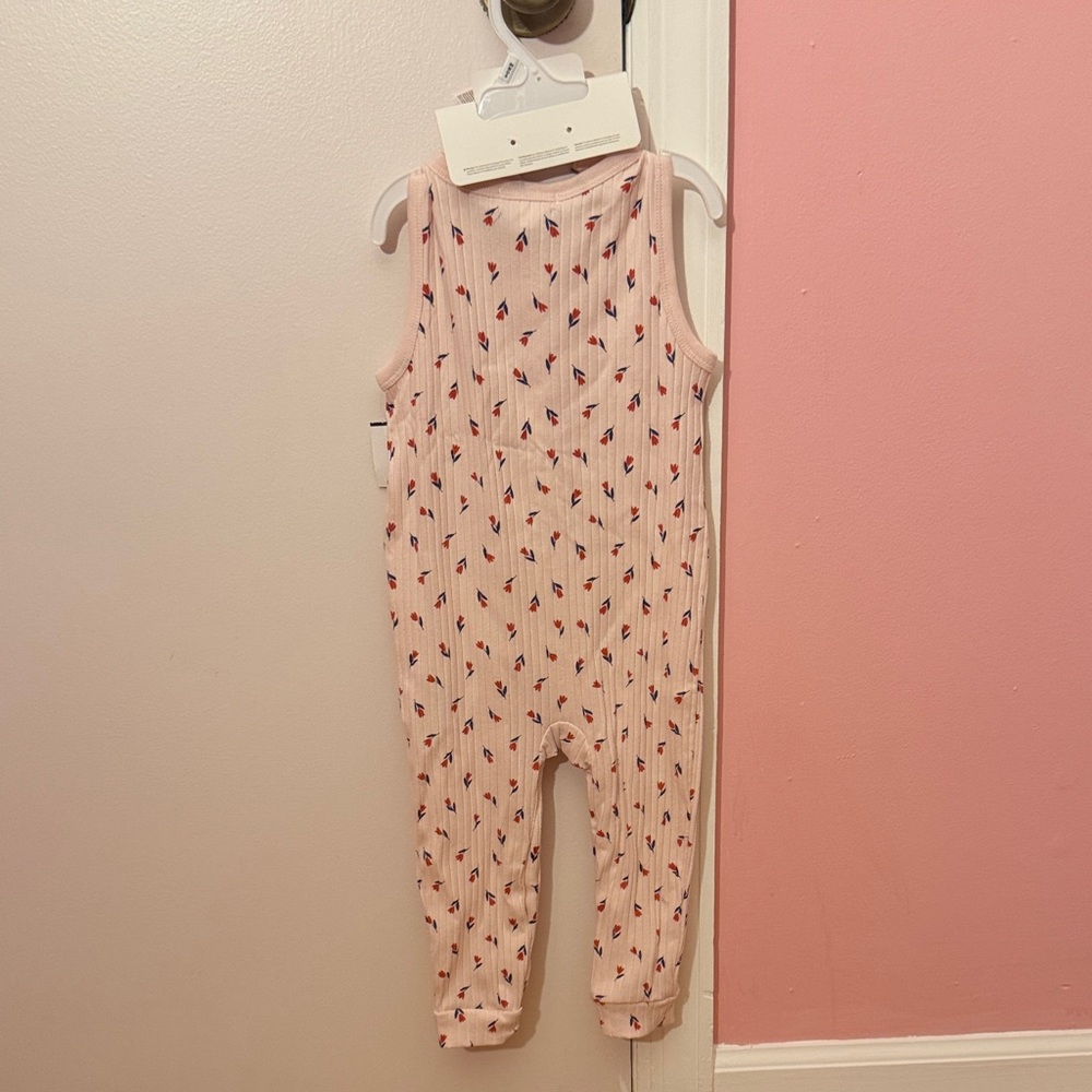 Pink Patterned Kids One Piece - Picture 2 of 3